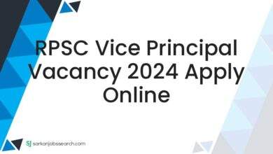 RPSC Vice Principal Vacancy 2024 Apply Online