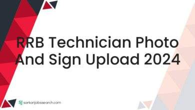 RRB Technician Photo and Sign Upload 2024