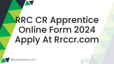 RRC CR Apprentice Online Form 2024 Apply at rrccr.com