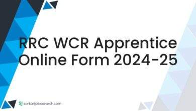 RRC WCR Apprentice Online Form 2024-25