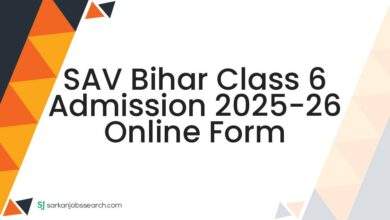 SAV Bihar Class 6 Admission 2025-26 Online Form