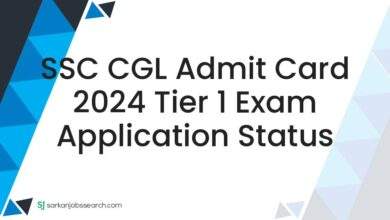 SSC CGL Admit Card 2024 Tier 1 Exam Application Status