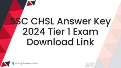 SSC CHSL Answer Key 2024 Tier 1 Exam Download Link