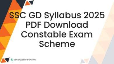 SSC GD Syllabus 2025 PDF Download Constable Exam Scheme