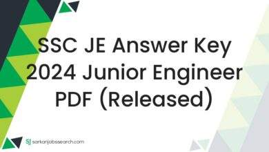 SSC JE Answer Key 2024 Junior Engineer PDF (Released)