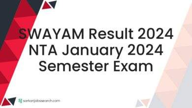 SWAYAM Result 2024 NTA January 2024 Semester Exam