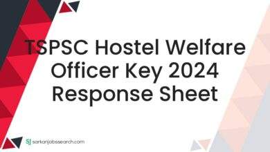 TSPSC Hostel Welfare Officer Key 2024 Response Sheet