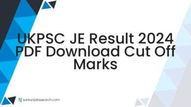 UKPSC JE Result 2024 PDF Download Cut Off Marks