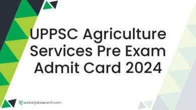 UPPSC Agriculture Services Pre Exam Admit Card 2024