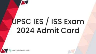 UPSC IES / ISS Exam 2024 Admit Card