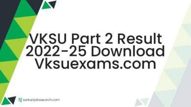 VKSU Part 2 Result 2022-25 Download vksuexams.com