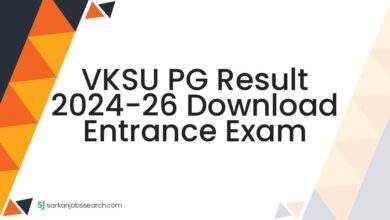 VKSU PG Result 2024-26 Download Entrance Exam