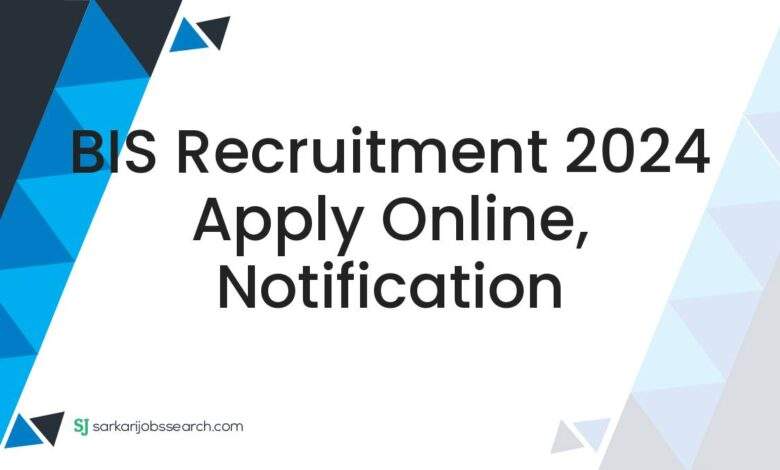 BIS Recruitment 2024 Apply Online, Notification