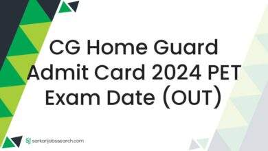 CG Home Guard Admit Card 2024 PET Exam Date (OUT)