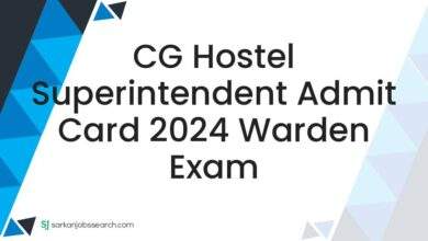 CG Hostel Superintendent Admit Card 2024 Warden Exam