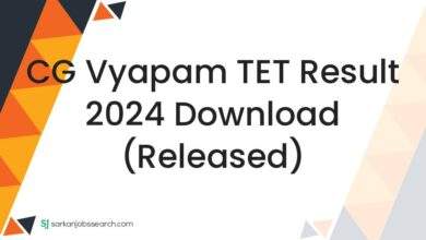 CG Vyapam TET Result 2024 Download (Released)