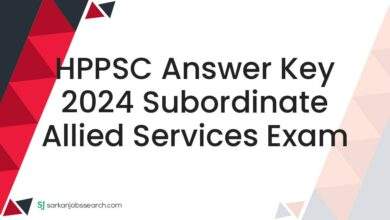 HPPSC Answer Key 2024 Subordinate Allied Services Exam