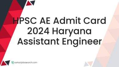 HPSC AE Admit Card 2024 Haryana Assistant Engineer