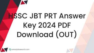 HSSC JBT PRT Answer Key 2024 PDF Download (OUT)