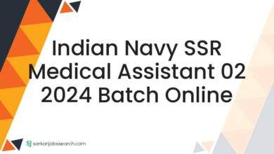 Indian Navy SSR Medical Assistant 02 2024 Batch Online