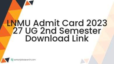 LNMU Admit Card 2023 27 UG 2nd Semester Download Link