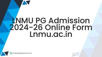 LNMU PG Admission 2024-26 Online Form lnmu.ac.in