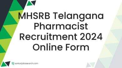 MHSRB Telangana Pharmacist Recruitment 2024 Online Form