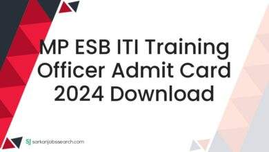 MP ESB ITI Training Officer Admit Card 2024 Download