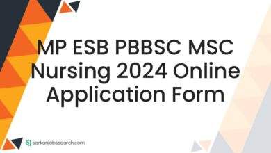 MP ESB PBBSC MSC Nursing 2024 Online Application Form