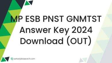 MP ESB PNST GNMTST Answer Key 2024 Download (OUT)