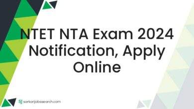 NTET NTA Exam 2024 Notification, Apply Online