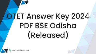 OTET Answer Key 2024 PDF BSE Odisha (Released)