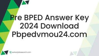 Pre BPED Answer Key 2024 Download pbpedvmou24.com