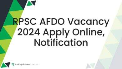 RPSC AFDO Vacancy 2024 Apply Online, Notification