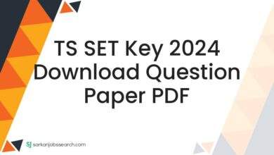 TS SET Key 2024 Download Question Paper PDF