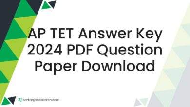 AP TET Answer Key 2024 PDF Question Paper Download