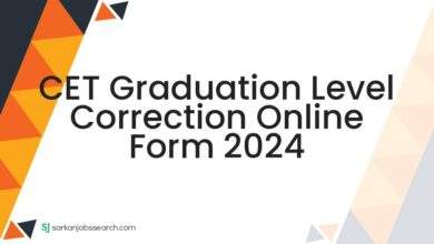 CET Graduation Level Correction Online Form 2024