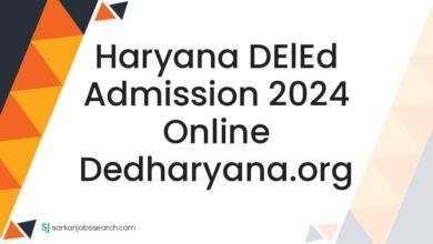 Haryana DElEd Admission 2024 Online dedharyana.org