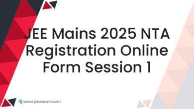 JEE Mains 2025 NTA Registration Online Form Session 1