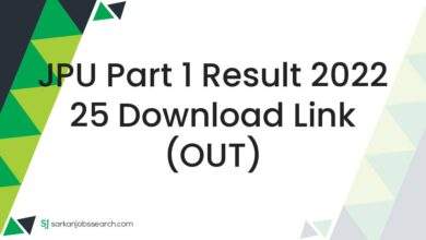 JPU Part 1 Result 2022 25 Download Link (OUT)