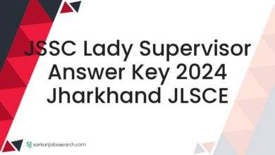 JSSC Lady Supervisor Answer Key 2024 Jharkhand JLSCE