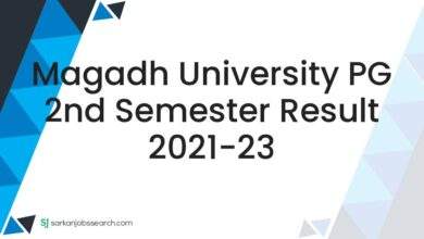 Magadh University PG 2nd Semester Result 2021-23