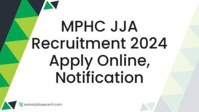 MPHC JJA Recruitment 2024 Apply Online, Notification