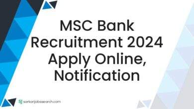 MSC Bank Recruitment 2024 Apply Online, Notification