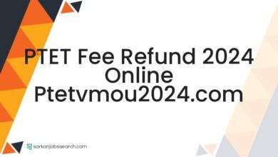 PTET Fee Refund 2024 Online ptetvmou2024.com