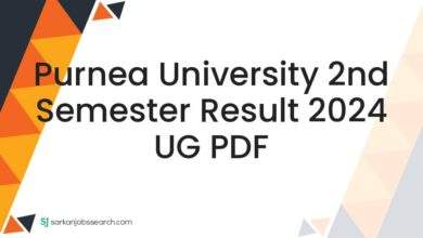 Purnea University 2nd Semester Result 2024 UG PDF