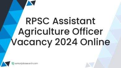 RPSC Assistant Agriculture Officer Vacancy 2024 Online