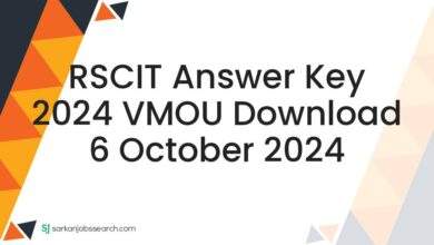 RSCIT Answer Key 2024 VMOU Download 6 October 2024