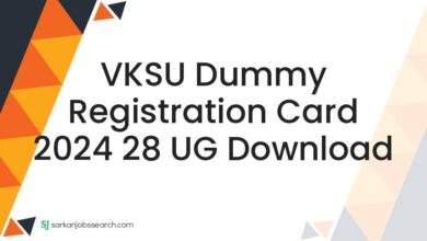 VKSU Dummy Registration Card 2024 28 UG Download