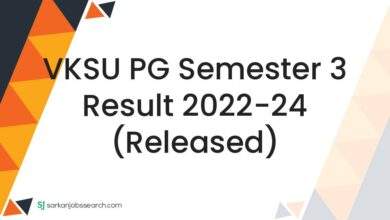 VKSU PG Semester 3 Result 2022-24 (Released)